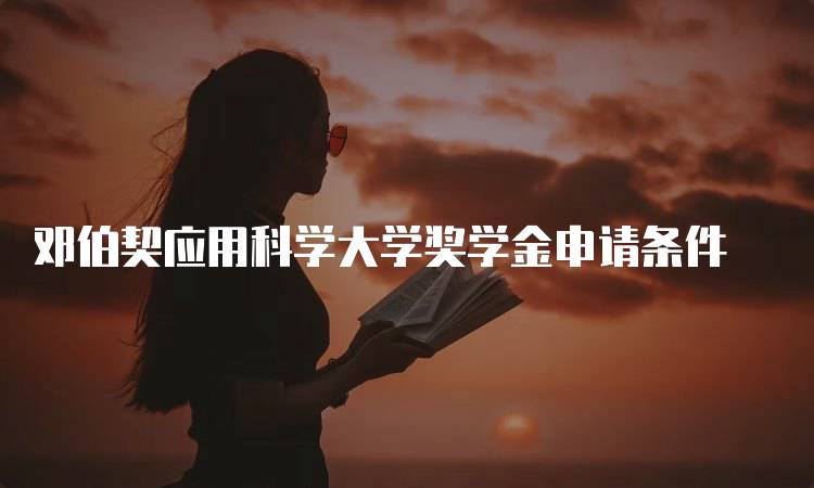 邓伯契应用科学大学奖学金申请条件