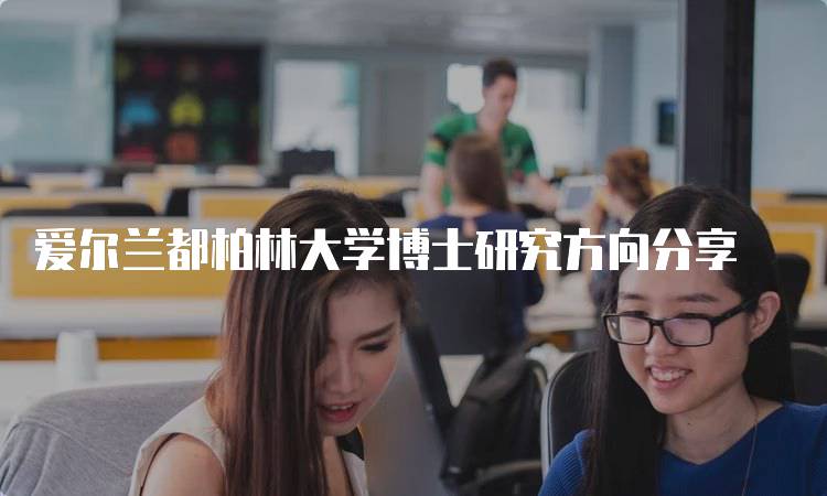 爱尔兰都柏林大学博士研究方向分享