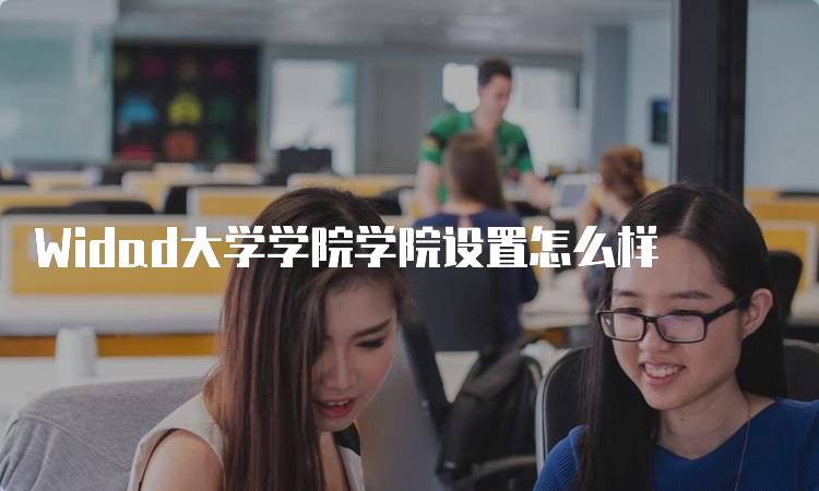 Widad大学学院学院设置怎么样