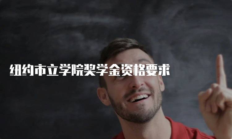 纽约市立学院奖学金资格要求