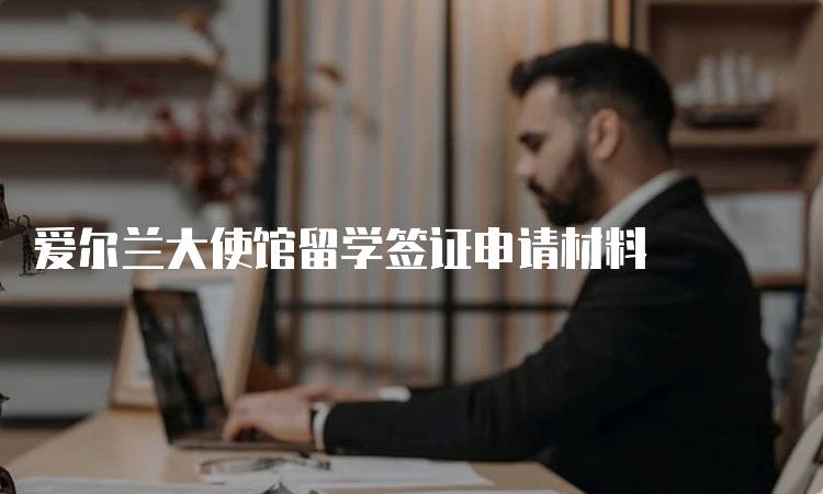 爱尔兰大使馆留学签证申请材料