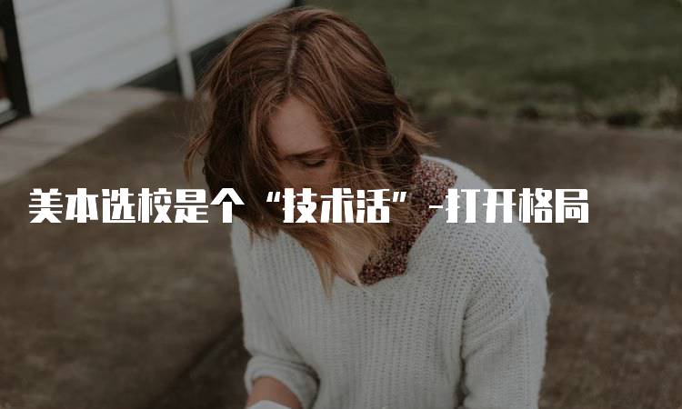 美本选校是个“技术活”-打开格局