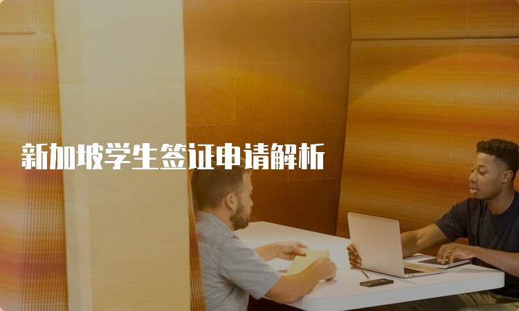 新加坡学生签证申请解析